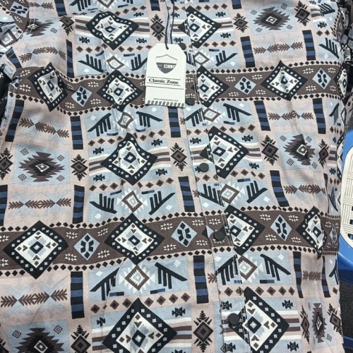 Cotton Long Sleeve Casual Printed Shirt