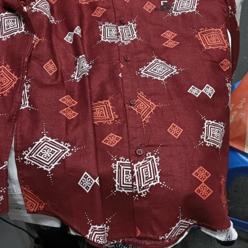 Cotton Long Sleeve Casual Printed Shirt