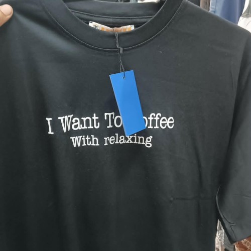 Text Printed Drop Shoulder T-Shirt