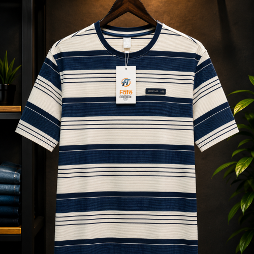 Stripe Drop Sholder T-Shirt