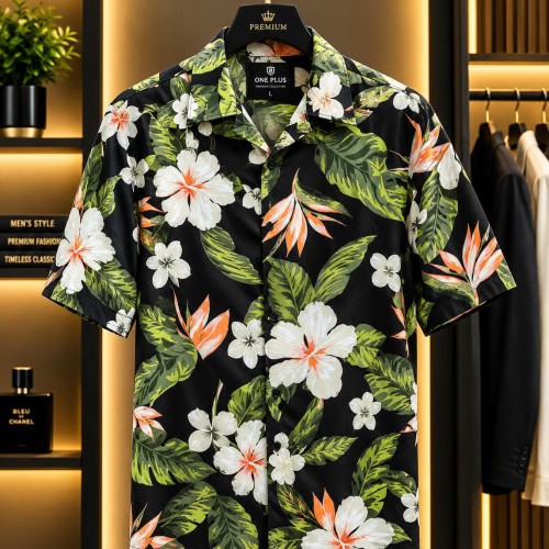 Summer Friendly Printed Half Sleeve Shirt