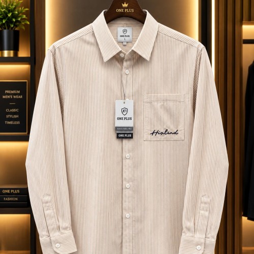 Men Boxy Fit Striped Shirt