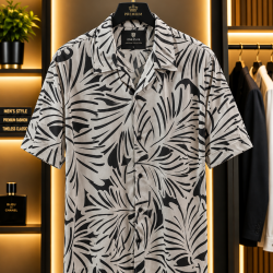 Summer Friendly Cuban Collar Linen Half Sleeve Shirt